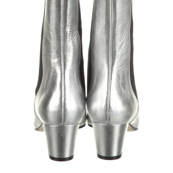 New in box - Paris Texas Silver Leather Chelsea Boots - Picture 5 of 5